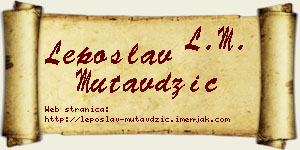 Leposlav Mutavdžić vizit kartica